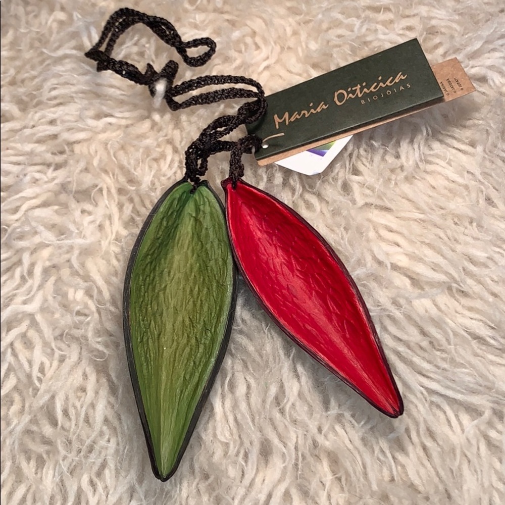 Natural REAL SEED POD Braided Necklace